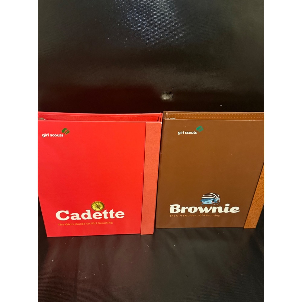 Girl Scouts Brownie and Cadette The Girl's Guide to Girl Scouting Binder Lot
